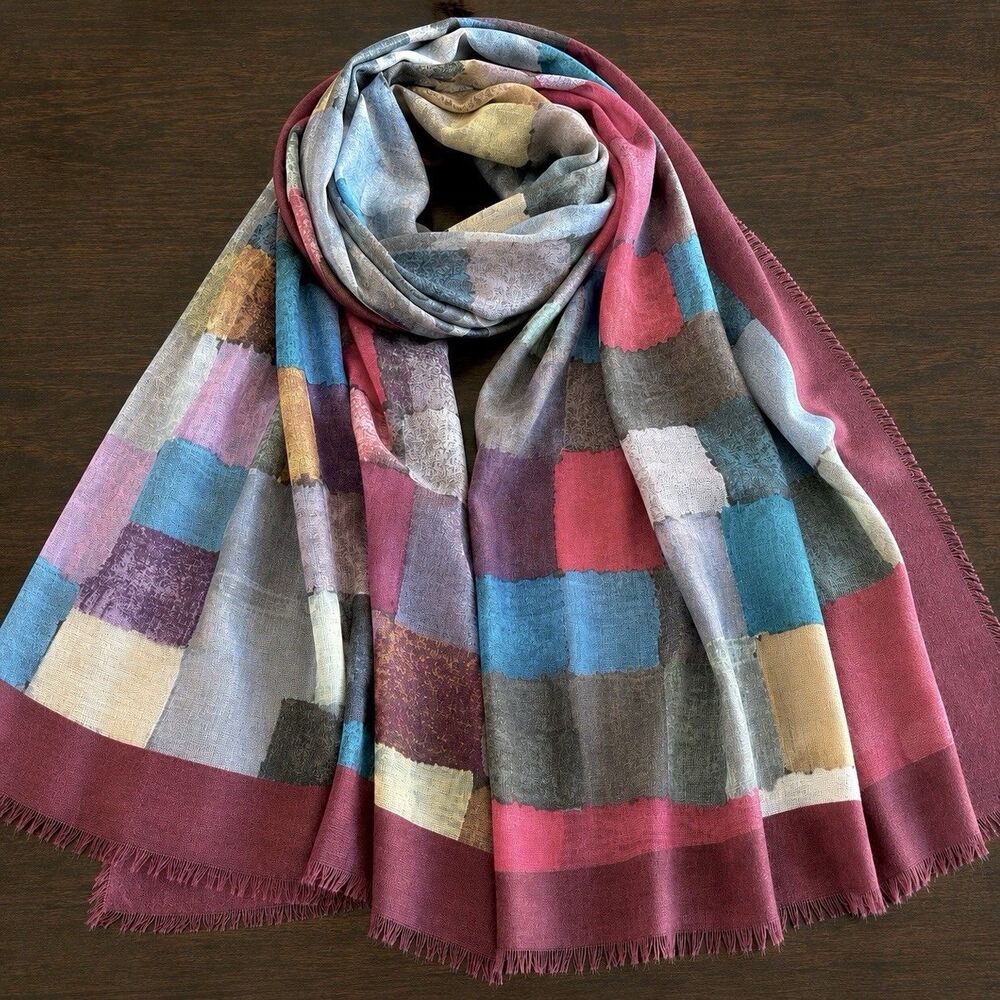 Metropolitan Museum of Art Paul Klee May Picture Silk Blend Scarf Abstract Wrap